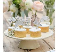 Décorations De Cupcakes « Team Bride » Et Imprimé Floral Sur Pics En Bois, Décorations De Gâteaux De Fête De Poule, Paquet De 12