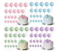 Décorations de décoration de gâteau mini ballon 20 pièces avec pics de boules d'or-décor de gâteau festif pour les célébrations Hot Pink