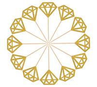 Décorations de donuts avec bague en diamant et paillettes dorées, 50 pièces, pics à cupcakes pour fête de fiançailles, fête nuptiale