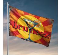 Décorations de dortoir pour les gars de l'université l'heure du brunch : sirotez notre cocktail signature Bruneez ! Drapeau Décorations de cour Drapeaux Country Boy (60 x 90 cm)