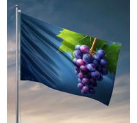 Décorations de dortoir pour les gars de l'université Un bouquet de raisins suspendus à une vigne. Drapeau de jardin Accessoires de drapeau de jardin amusants Drapeaux de dortoir (60 x 90 cm)