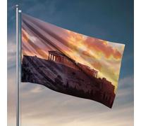 Décorations de dortoir pour les gars du collège Le Parthénon au coucher du soleil, Athènes, Grèce. Drapeau Accessoires de dortoir Accessoires essentiels pour dortoir universitaire (120 x 180 cm)