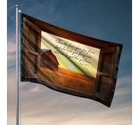 Décorations de dortoir pour les gars du collège pardon et espoir au coucher du soleil drapeau manches à air drapeau extérieur pour chambre gars (30 x 45 cm)