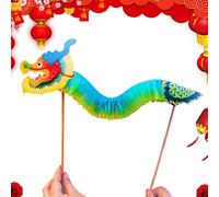 Décorations de dragon en papier du Nouvel An | Petit ensemble de bricolage 2024 pour le Nouvel An chinois | Marionnette Dragon en papier du nouvel an, Dragon de décoration intérieure, jouets éducatifs
