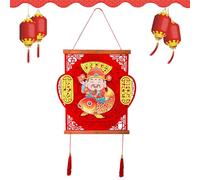 Décorations de festival du printemps 2025 - Décorations en acrylique pour le Nouvel An chinois, décoration de dieu de la richesse pour porte, cheminée, fenêtre