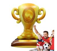 Décorations de fête d'anniversaire en ballon d'or 4D: célébration sportive pour le football, événements scolaires et fêtes de victoire | Concours de campus de récompenses métalliques, victoires en