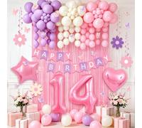 Décorations de fête d'anniversaire pour 14e anniversaire pour filles