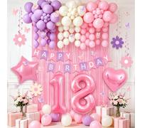 Décorations de fête d'anniversaire pour 18e anniversaire pour filles