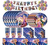 Décorations de fête d'anniversaire raiponce emmêlée, bannière de vaisselle, ensemble de ballons emmêlés, nappe d'arrière-plan, cadeaux de fête d'anniversaire pour enfants balloon set 6