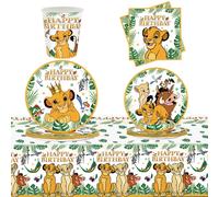 Décorations de fête d'anniversaire sur le thème du Roi Lion Simba, gobelets en papier, assiettes, serviettes, nappes, vaisselle pour enfants, garçons, fournitures pour baby shower 10pcs cup