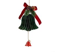 Décorations de fête de Noël à suspendre avec décorations en papier nid d'abeille, cloche et boules de papier, conçues pour un mariage, un bureau et une salle de classe (012)