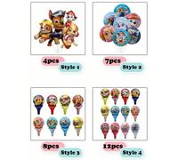 Décorations de fête de Noël Paw Patrol Ballons en feuille d'aluminium (Skye et Chase) - Ensemble de décorations pour triple fête d'anniversaire, Noël et Nouvel An pour toutes les fêtes Polyéthylène