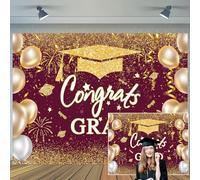 Décorations de fête de remise de diplôme de 1,8 x 1,2 m, grande bannière de fond pour photographie de fin d'études 2025, fournitures de fête pour remise de diplôme 2025