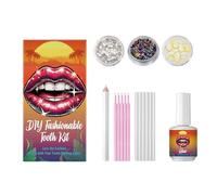 Décorations de fête des dents, kit de pierres précieuses pour les dents,Bijoux pour les dents charmants | Bijoux de dents artificiels pour les dents Rich Styles pour les débutants