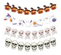 Décorations de fête d'Halloween, fond sur le thème d'Halloween, bannière, drapeau, citrouilles, photo d'extérieur, drapeau suspendu, bannière Boo à paillettes fantôme effrayant