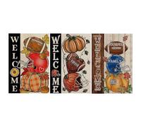 Décorations de fête, drapeau de jardin de football d'automne de bienvenue, bannière de feuilles d'érable d'automne, décorations de fête, football et camion d'automne Y'all avec feuilles d'érable |