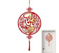 Décorations de fête du printemps - Décoration porte-bonheur pour le Nouvel An - Décorations d'arbre floquées avec charme festif - Pour fenêtres, portes, salons, fêtes