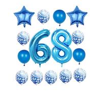 Décorations de fête pour 68e anniversaire - Ballons géants en Mylar - 101,6 cm - Ballons décoratifs pour homme et femme - Grand ballon à l'hélium numéro 68 pour 68e anniversaire