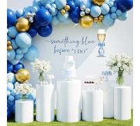 Décorations de fête prénuptiale « Something Blue Before I Do » pour arche de ballons, nœud sur le thème du verre à vin, fiançailles, enterrement de vie de jeune fille, décoration de fête de mariage