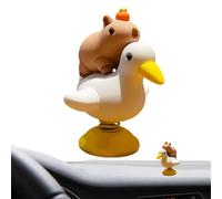 Décorations De Figurines Capybara De Voiture - Figurines De Capybaras Simulées, Ornements De Bureau De Musique À Bascule | Dashboard Decor Capybara Ornament, Bureau Capybaras Figurines De Voiture