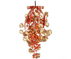 Décorations de fleurs artificielles à suspendre avec phrases de prospérité, parfaites pour une utilisation saisonnière en intérieur et en extérieur (ND628/43)