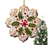 Décorations de flocon de neige de Noël,décorations d'arbre de Noël en forme de flocon de neige | Pendentif de sac de flocon de neige en acrylique, ornements de noël de Style | Ornements de noël