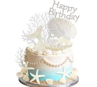 décorations de gâteau animaux marins avec topper pour baby shower thème sous marin