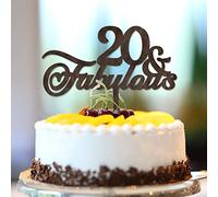 Décorations de gâteau d'anniversaire pour 20e anniversaire - 20 ans - Fabuleux nom personnalisé - n'importe quel numéro d'âge - 20e anniversaire de mariage - Cadeau d'anniversaire pour lui et elle