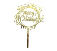 Décorations de gâteau de Noël en acrylique pour cupcakes - Jolies et sûres - Ensemble de décorations de dessert « Merry Christmas » à paillettes pour les fêtes de fin d'année, fournitures de gâteaux