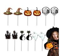 Décorations de gâteau d'Halloween | 12 x décorations pour gâteaux d'Halloween - Drapeaux de cupcake