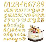 Décorations De Gâteaux Alphanumériques 64 Pièces, ZBHDEYG, Doré, Modern, Mariage & Anniversaire