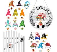 Décorations de Gnomes | Accessoires Saisonniers Interchangeables Magnétiques | Suspension de Porte en Bois de GNOME | pour Famille Maison Jardin Décoration Intérieure Extérieure