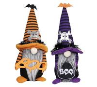Décorations de Gnomes d'halloween - Tomte suédois en Peluche Nain scandinave Fait Main | Poupées de Collection en Peluche suédoise Tomte Faite à la Main pour la Table de fête d'halloween