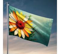 Décorations de grotte pour homme - Art floral coloré : un affichage vibrant de la nature - Drapeau de beauté Tiki Bar pour l'extérieur - Drapeaux de terrasse pour chambre amusante (152 x 244 cm)