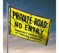 Décorations de grotte pour homme - Chemin privé : pas d'entrée. Drapeaux pour adolescents - Décoration de grotte (60 x 90 cm)