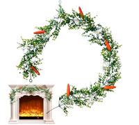 Décorations de Guirlande de Pâques - 1.8 m Feuillage Printanier Artificiel Feuilles Vignes - Guirlande pour Arche de Manteau Intérieur,pour Décor Printemps Table Mur Escalier Arche Clôture