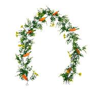 Décorations de Guirlande de Pâques,Feuillage Artificiel Vert Décor de Pâques 1.8m,Guirlande Artificielle pour Manteau De Cheminée | pour Porte Mur Escalier Arche Printemps Maison de Campagne