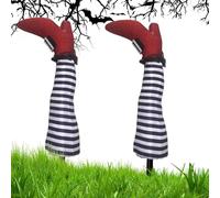 Décorations de jardin de jambes de sorcière - Coules de cour d'Halloween, pattes de sorcière méchantes | Des accessoires drôles avec une configuration facile, des couleurs vives pour la décoration des