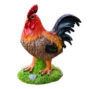Décorations de jardin de poules - Figurines ornementales pour décoration extérieure, complément polyvalent pour la maison, sculpture de table avec coq lumineux | Statuette de torréfaction pour patio