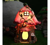 Décorations de Jardin en Plein air, Maisons de fées à énergie Solaire, décorations en résine étanche, Maison de Champignons avec lumière Solaire, Maison de Champignons solaires à Placer dans Votre