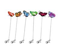 Décorations de jardin : pinces papillon d'extérieur, pinces coupantes en PVC fleurs aléatoires pour le jardin et botanique pour l'aménagement paysager, LHy359 (rouge, A)