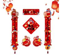 Décorations De L'Année du Cheval 2026 | Couplet Magnétique De Bénédiction pour La Fête du Printemps - Décorations De Couplets Nouvel an Chinois 2026,pour L'Intérieur Et L'Extérieur Le