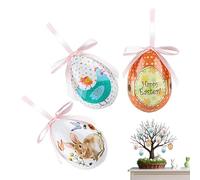 Décorations de lapin mignonnes - Ensemble à suspendre festif, boules pastel avec rassemblement, thème printanier avec gaieté, style événementiel, artisanat doux pour des célébrations de Pâques mémorab