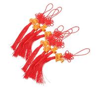 Décorations de mariage, 8 pièces, ornements suspendus en forme cheval l'année, petits breloques porte-bonheur à pompon for chinoise, bonsaï, décoration d'arbre d'argent, accessoires fête et festival