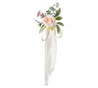 Décorations de Mariage en Plein air, élégant Dossier de Chaise en Fausses Fleurs pour événements, Style de fête, Accessoires de Photographie HcJ594 (Rose Gold, 45cm)