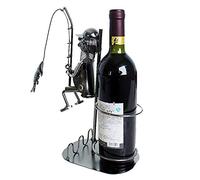Décorations de meubles en fer pour cadre de vin - Style pêche - Porte-bouteilles de vin en métal - Décoration d'intérieur - Cadeau artisanal