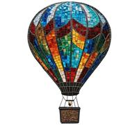 Décorations de montgolfières, 2d Hanging Festive Hot Air Ballon Art mural, Suncatchers exquis pour la fenêtre Garden Garden arrière Porceau à l'extérieur, Style1 Decor