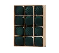 Décorations de Noël | 12 pièces décoration anti-rupture, 8 cm boules en velours à nœud pour arbres de Noël | pour centre commercial chambre à fenêtre, maison, fête, fête, fête, intérieur extérieur