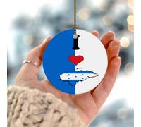 Décorations de Noël 2025 « I Love My Country' Honduras » Drapeau de la ville souvenir pour sapin de Noël, décoration d'arbre de Noël, drapeau sportif, bar, fête, cadeau de collection pour les fêtes de