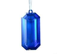 Décorations de Noël 2025 pour pierres précieuses carrées en cristal, bleu